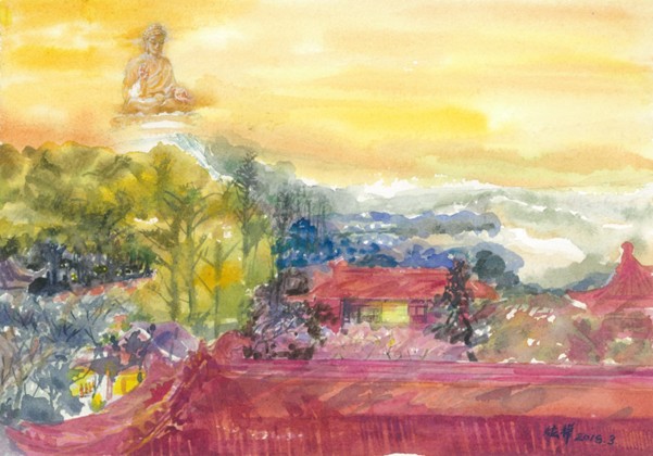 吳炫樺 Ng Yuen Wa 寶蓮寺的黃昏 Evening at the Po Lin Monastery